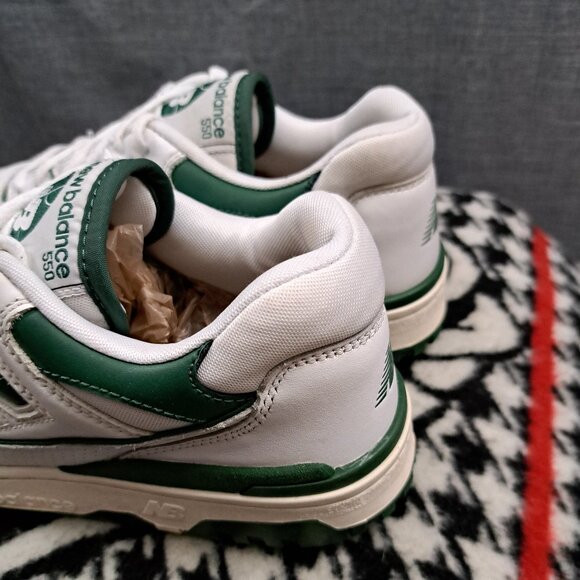 % Size 9 Men New Balance 550 White Team Forest Green sneakers  A54 main image 6